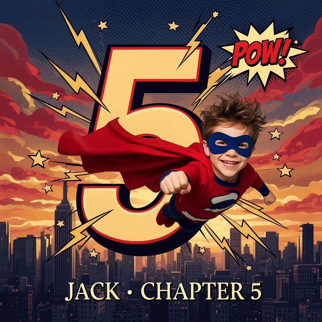 Superhero example birthday card